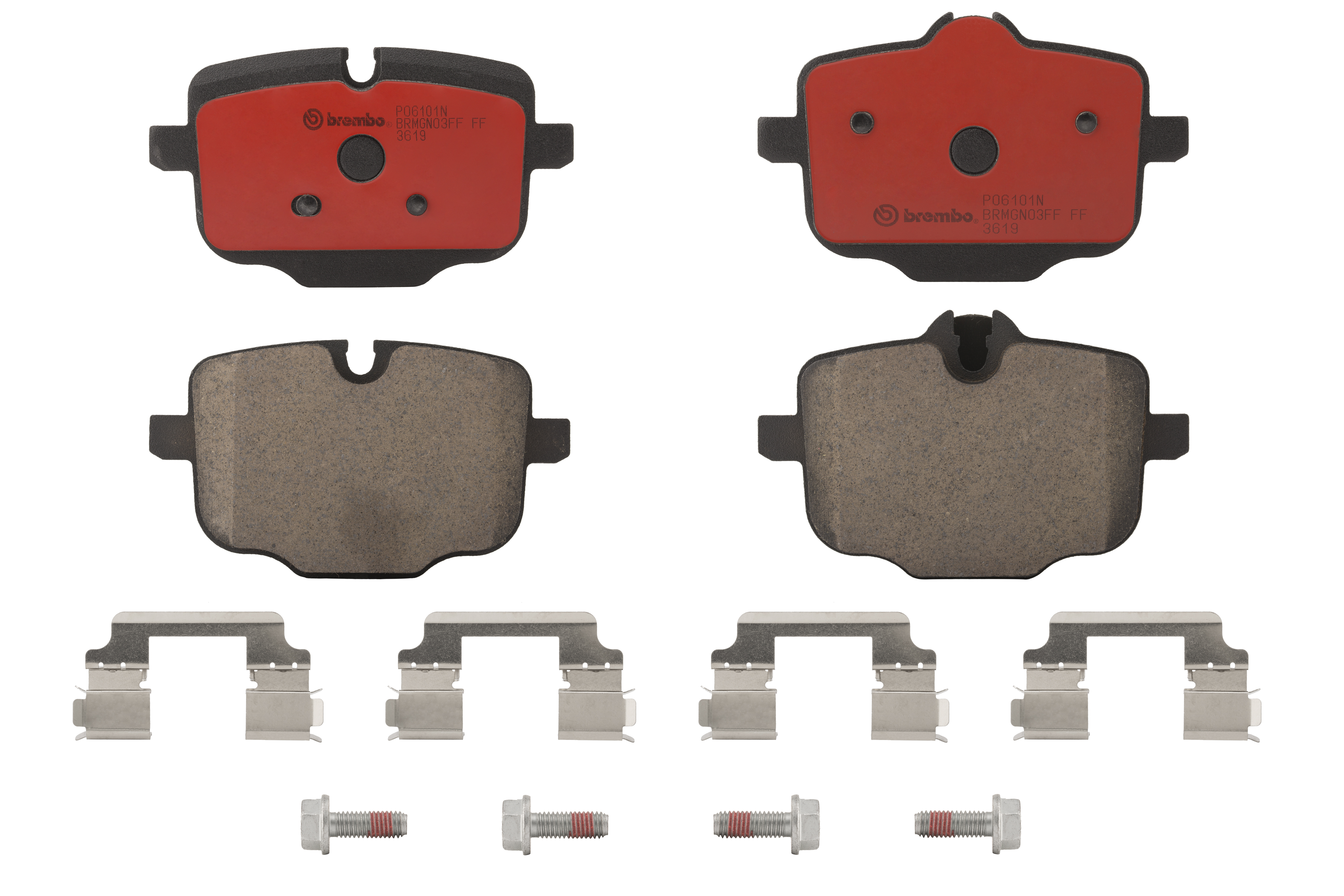 BMW Disc Brake Pad Set - Rear (Ceramic) - Brembo P06101N